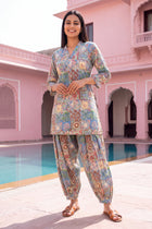 Carnival Bloom Cotton Farshi Salwar Set