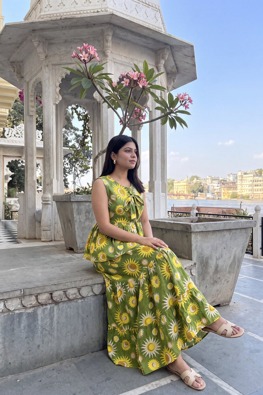 Emerald Waltz Cotton Skirt Set — image 7