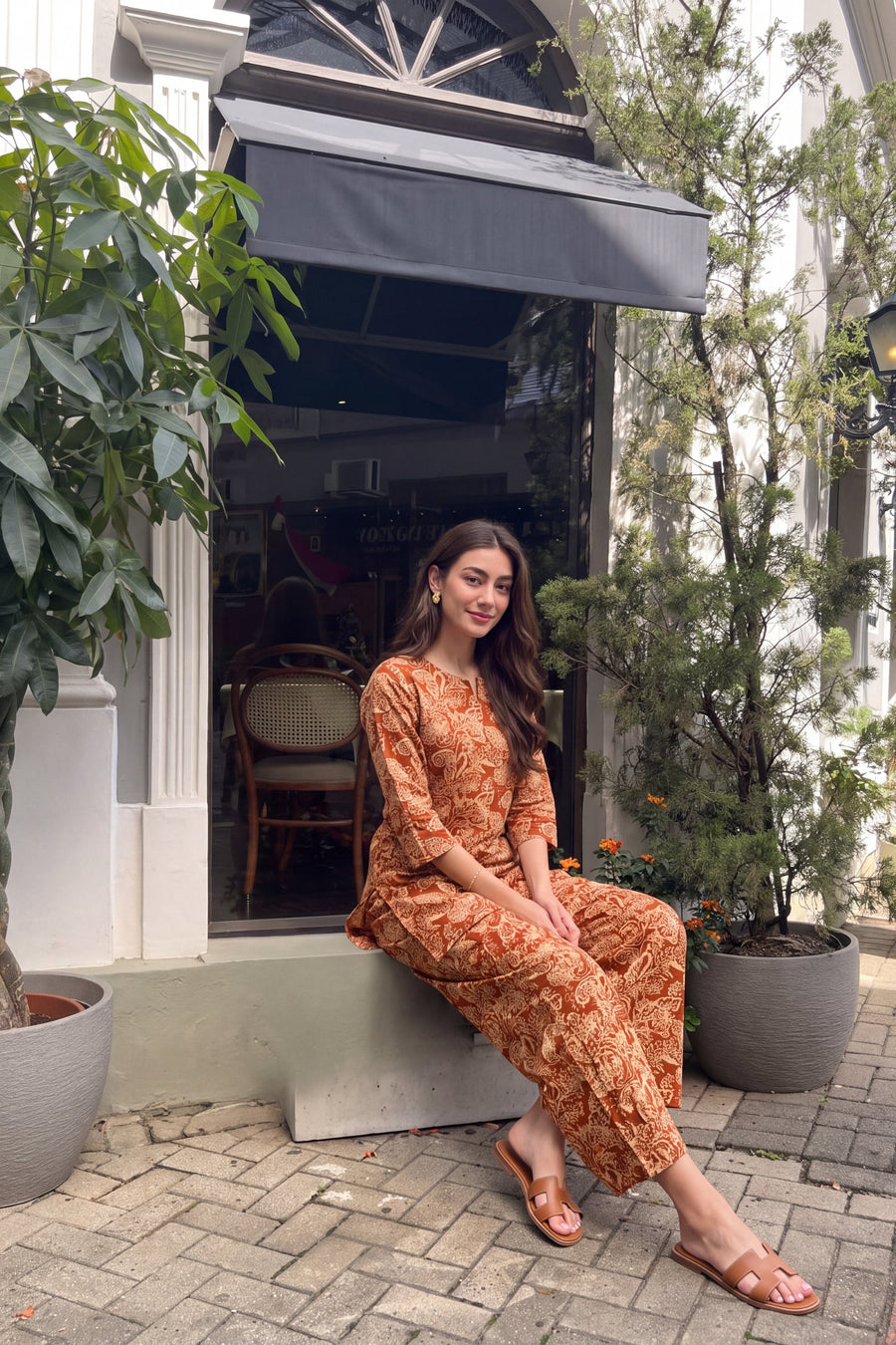 Terracotta Paisley Cotton Co-ord Set — image 5