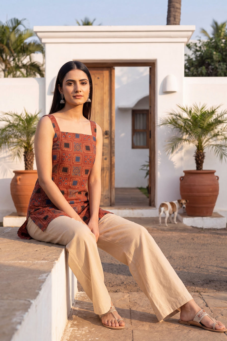 Wine Reverie Square Neck Cotton Top — image 10