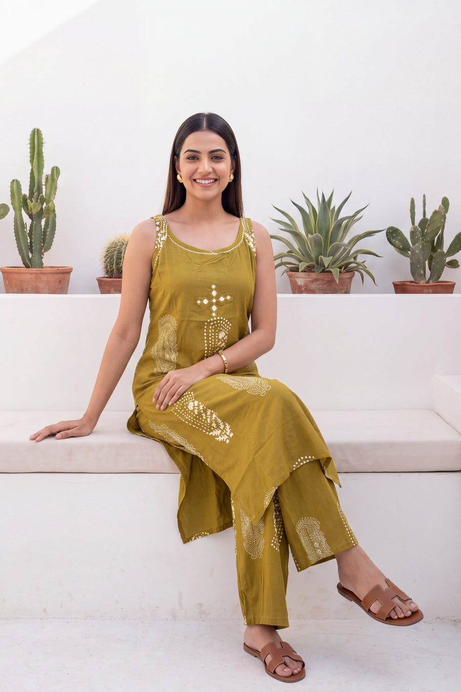 Turmeric Ease Sleeveless Cotton Co-ord Set — image 8