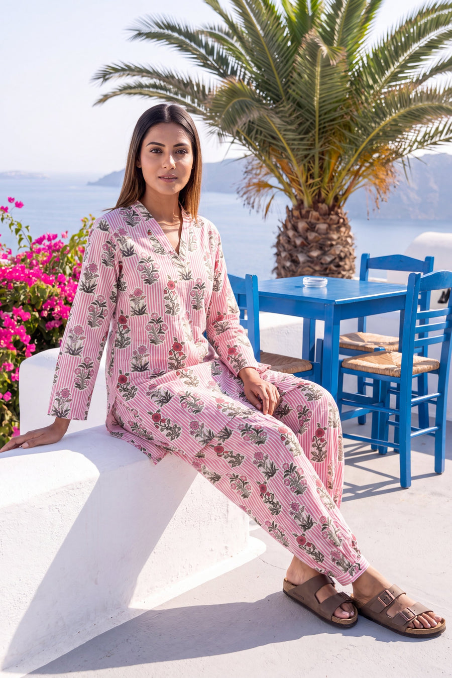 Pearl Dawn Cotton Farshi Salwar Set — image 9