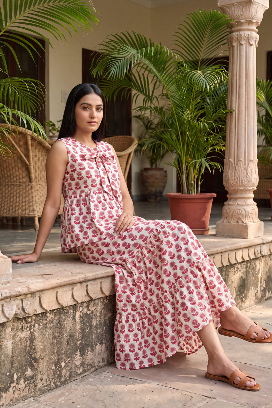 Rosebud Tiered Cotton Skirt Set — image 8