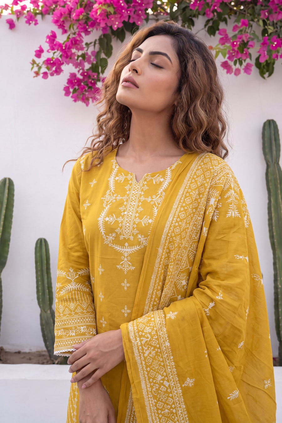 Toscana Goldenrod Cotton Dupatta Set — image 7