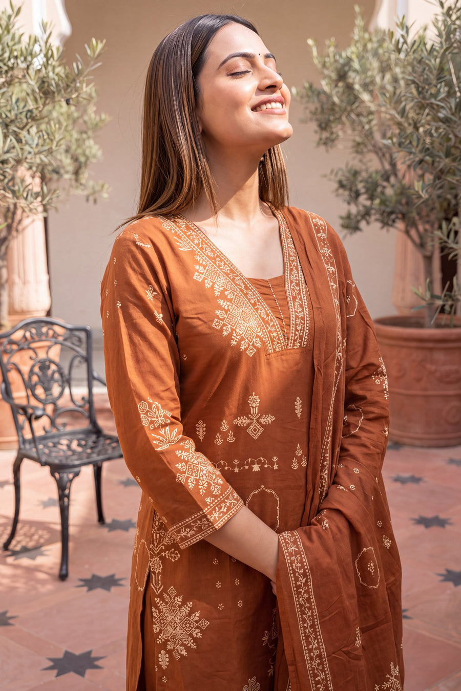 Amber Grove Cotton Dupatta Set — image 7