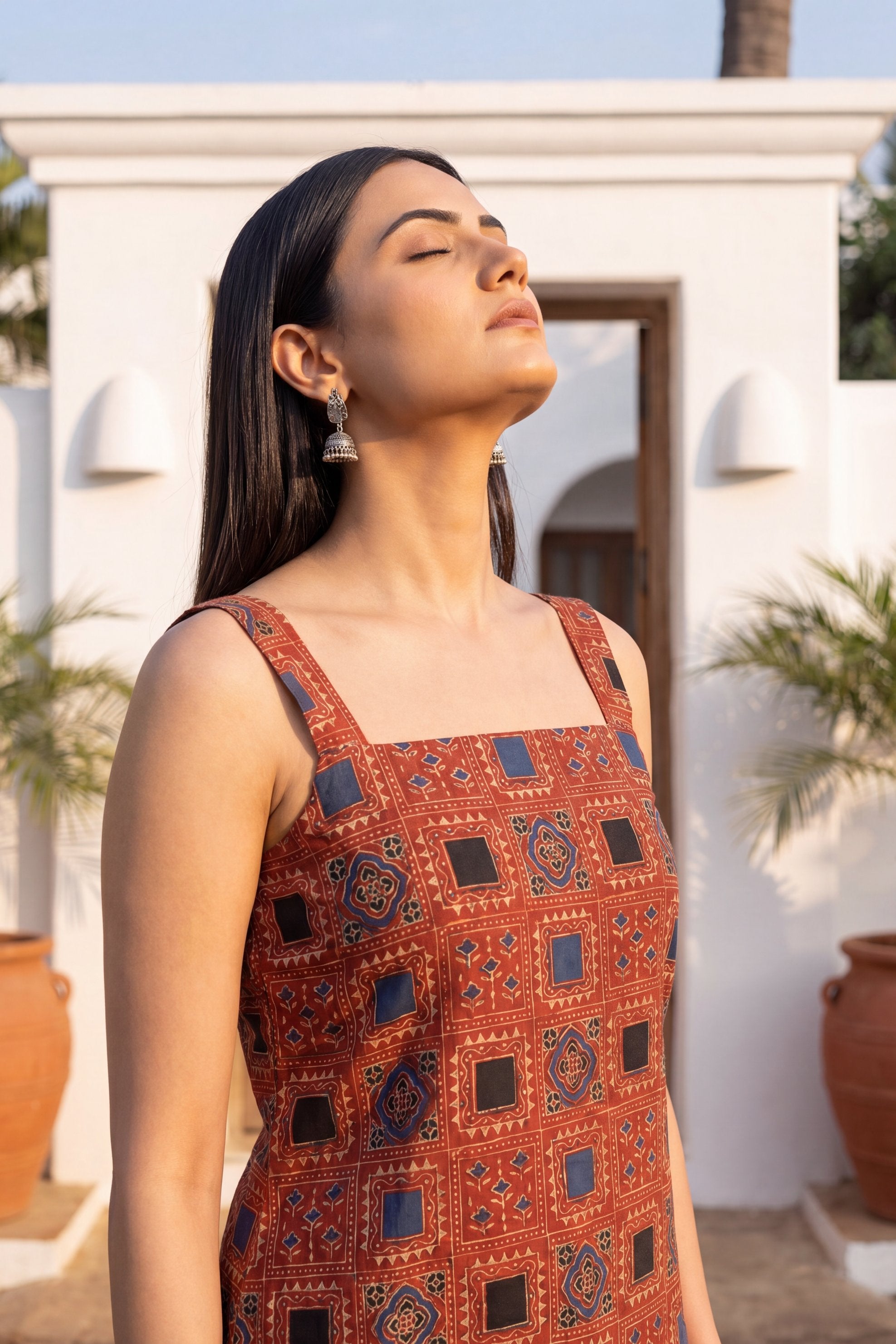 Wine Reverie Square Neck Cotton Top