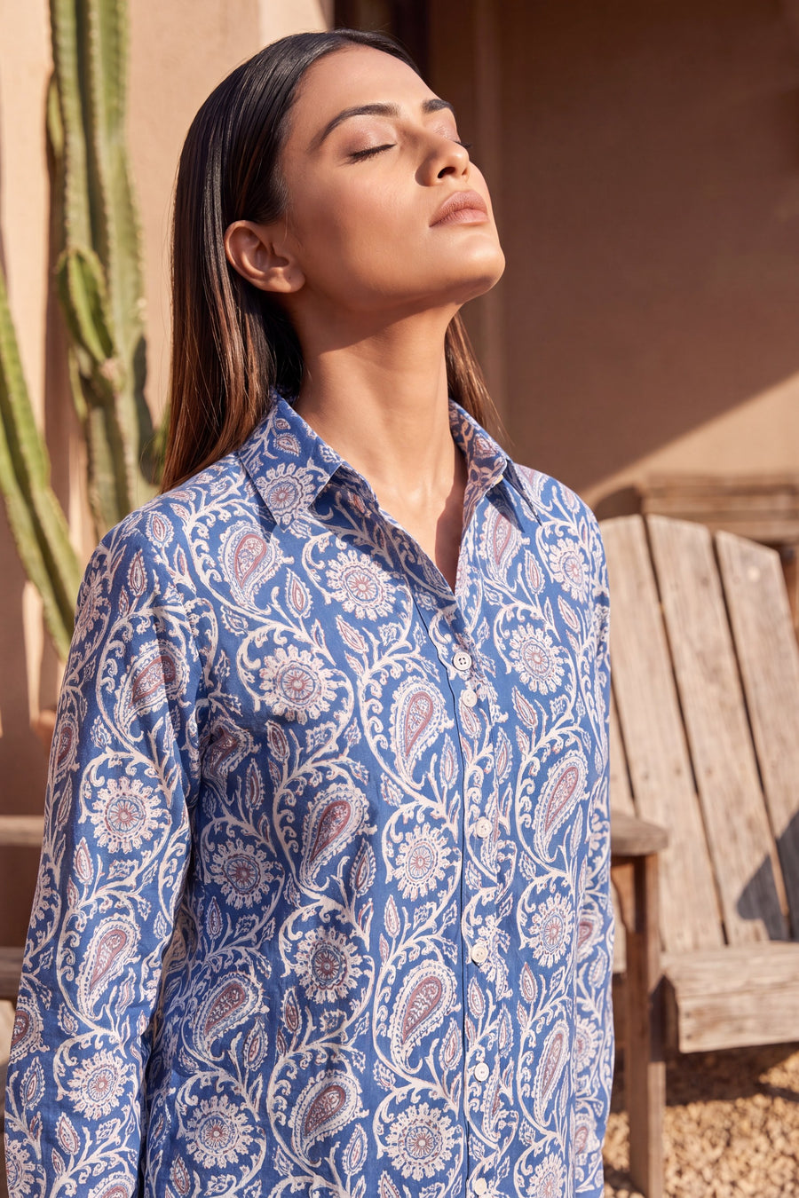 Azure Tide Cotton Shirt — image 15