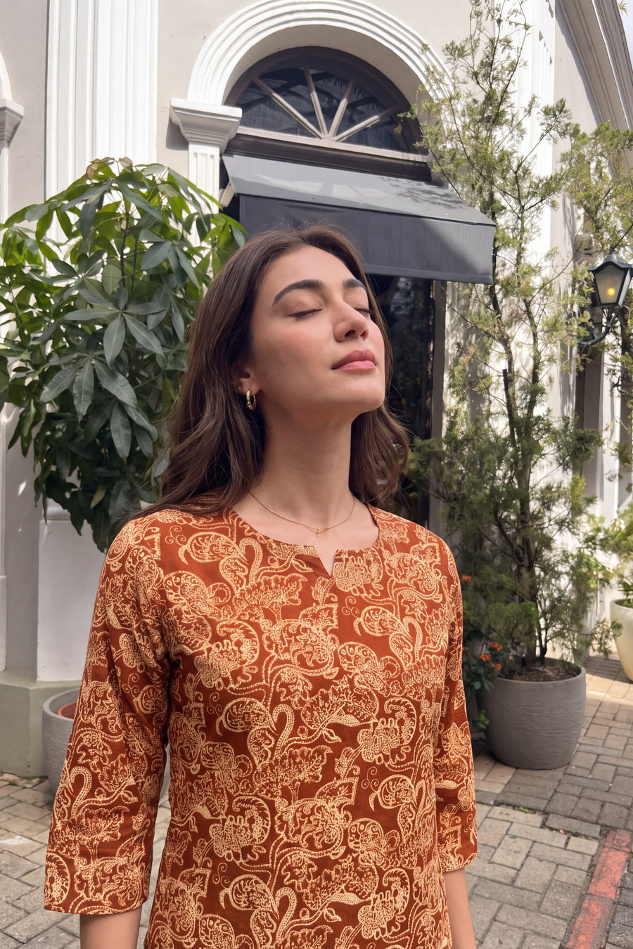 Terracotta Paisley Cotton Co-ord Set — image 4