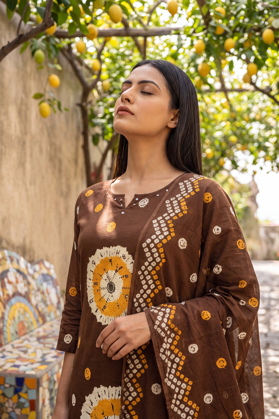 Hazel Trail Cotton Dupatta Set — image 6