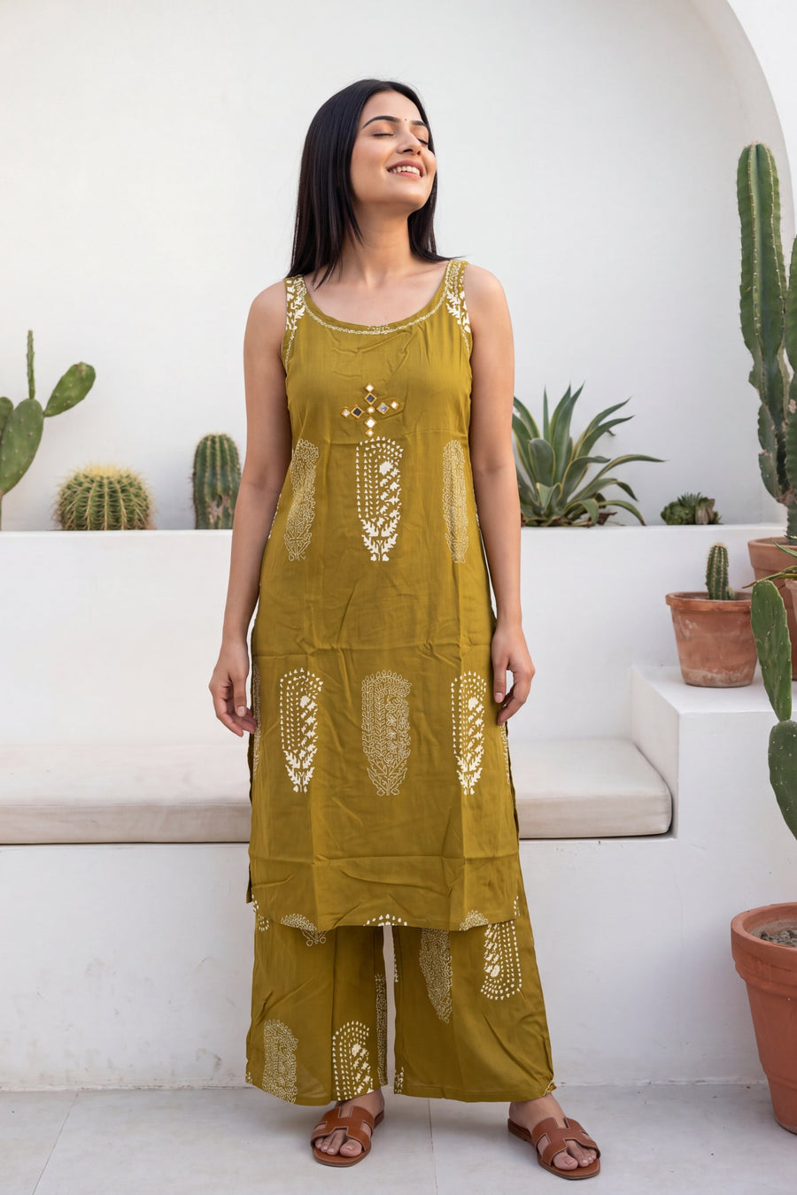 Turmeric Ease Sleeveless Cotton Co-ord Set — image 9