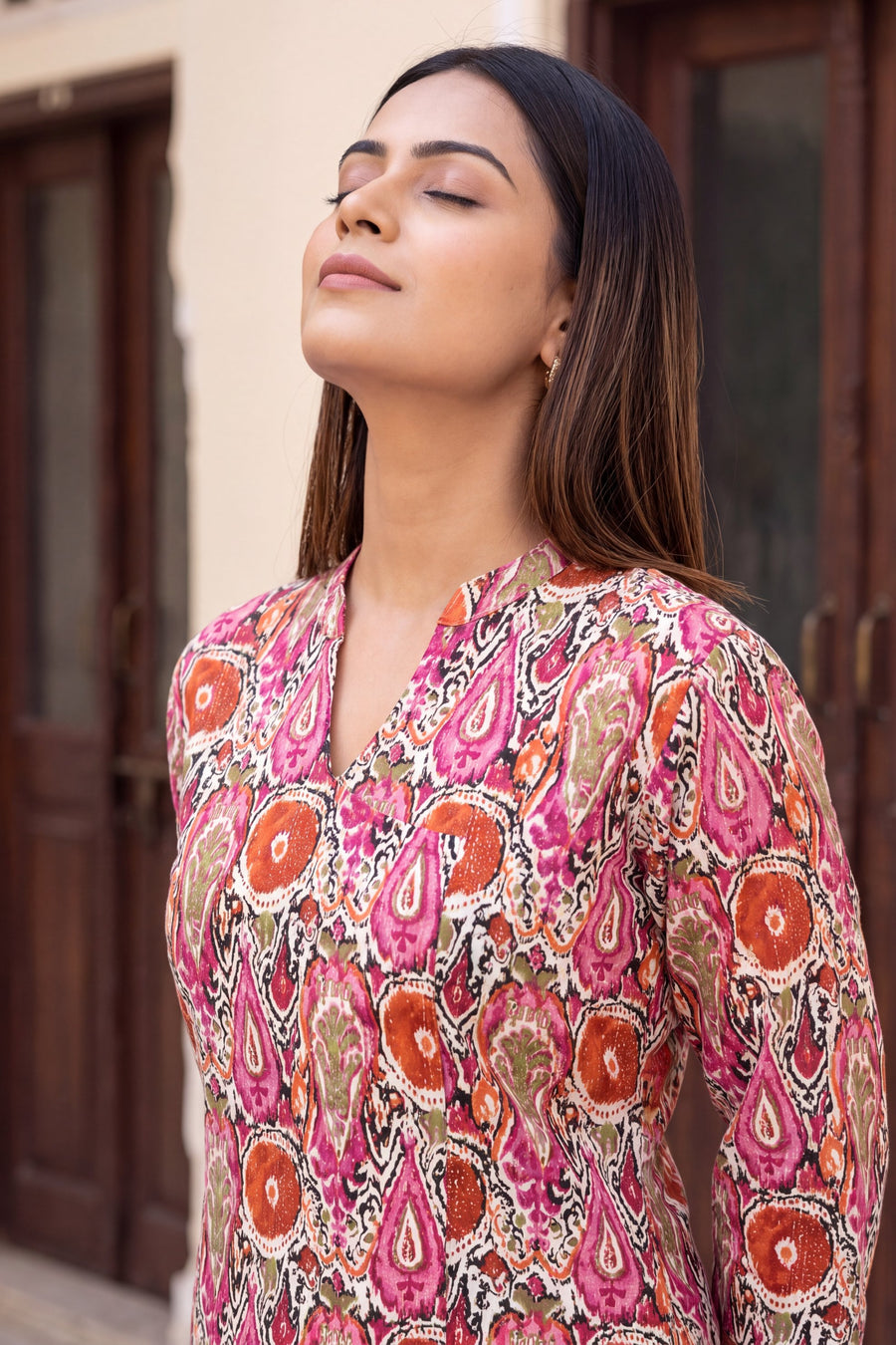 Peony Drift Angrakha Cotton Co-ord Set — image 5