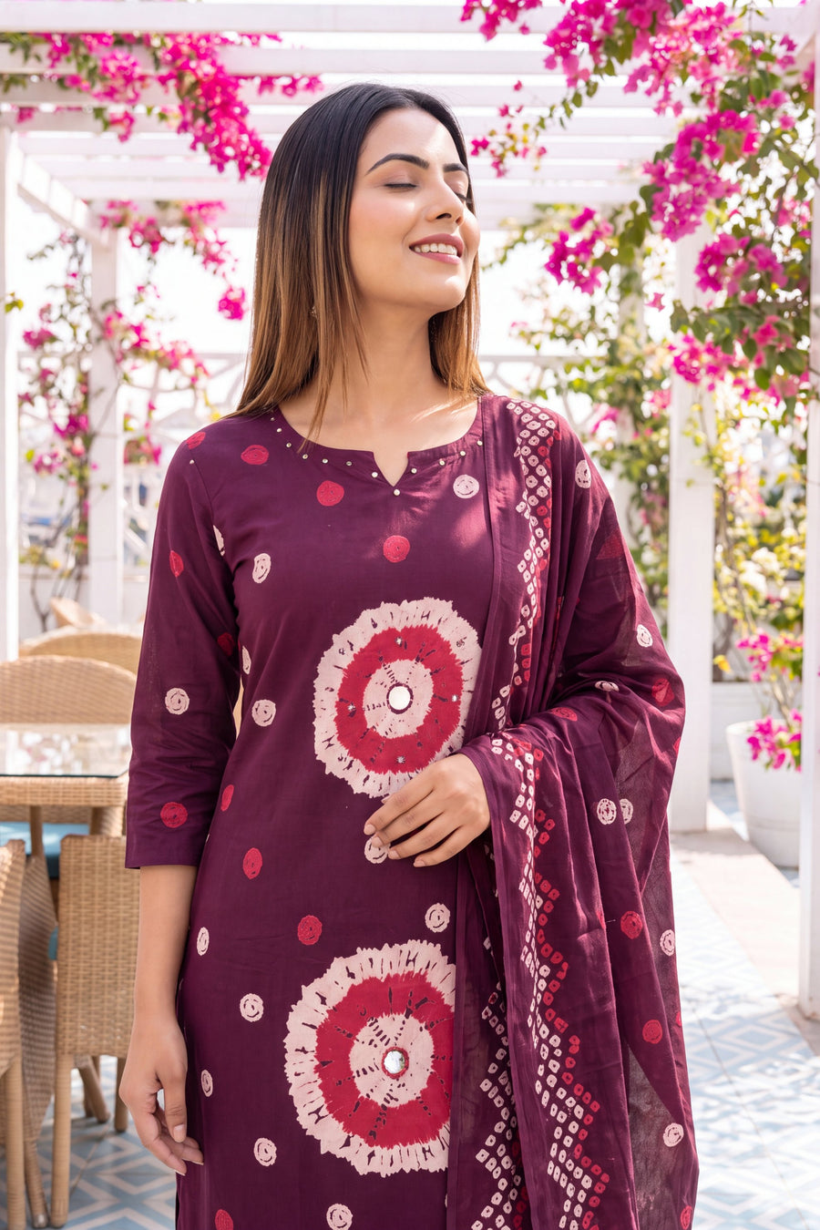 Violet Haven Cotton Dupatta Set — image 6