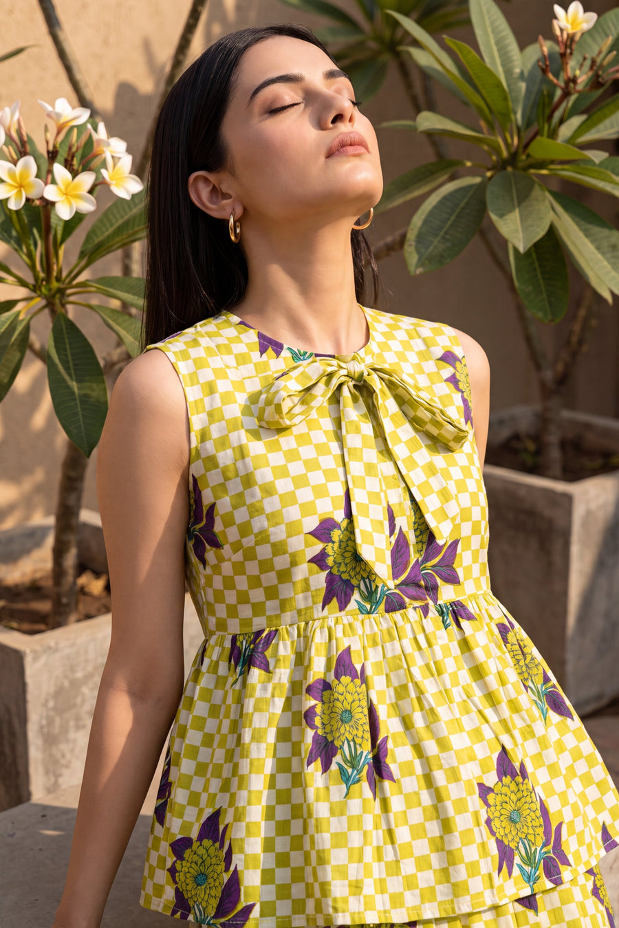 Olive Tiered Cotton Skirt Set — image 8
