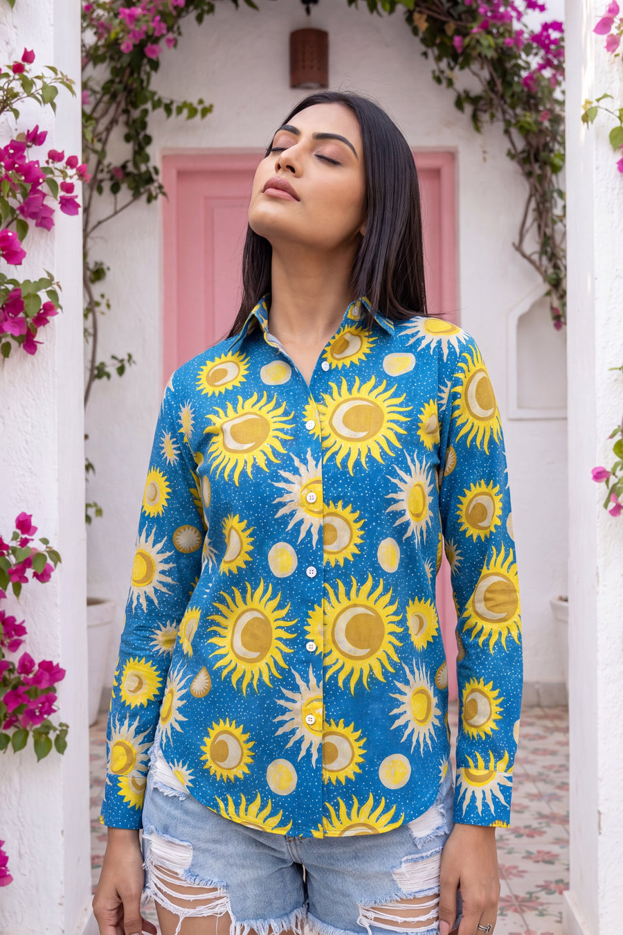 Sapphire Sky Cotton Shirt — image 10