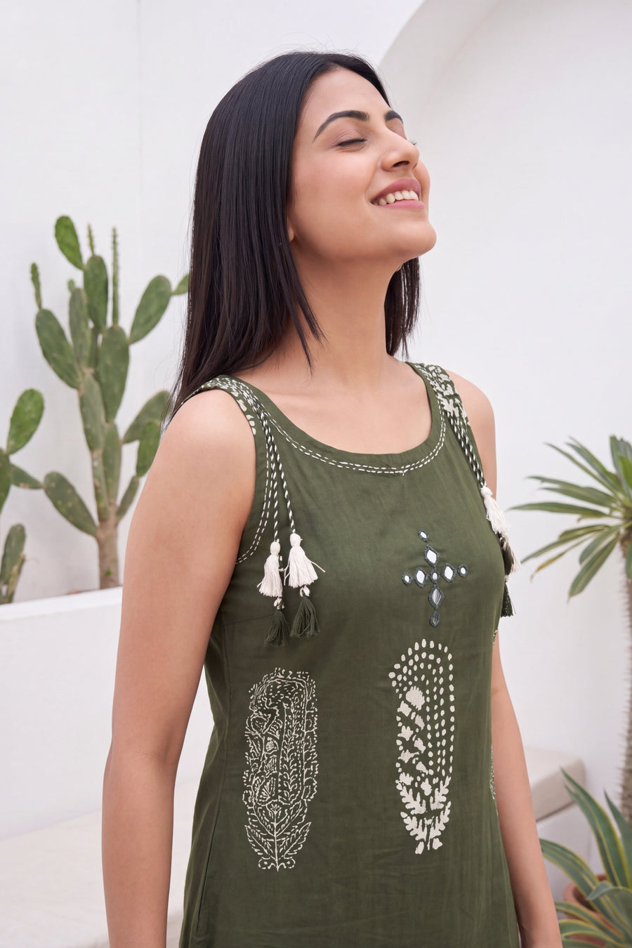 Basil Ease Sleeveless Cotton Co-ord Set — image 8