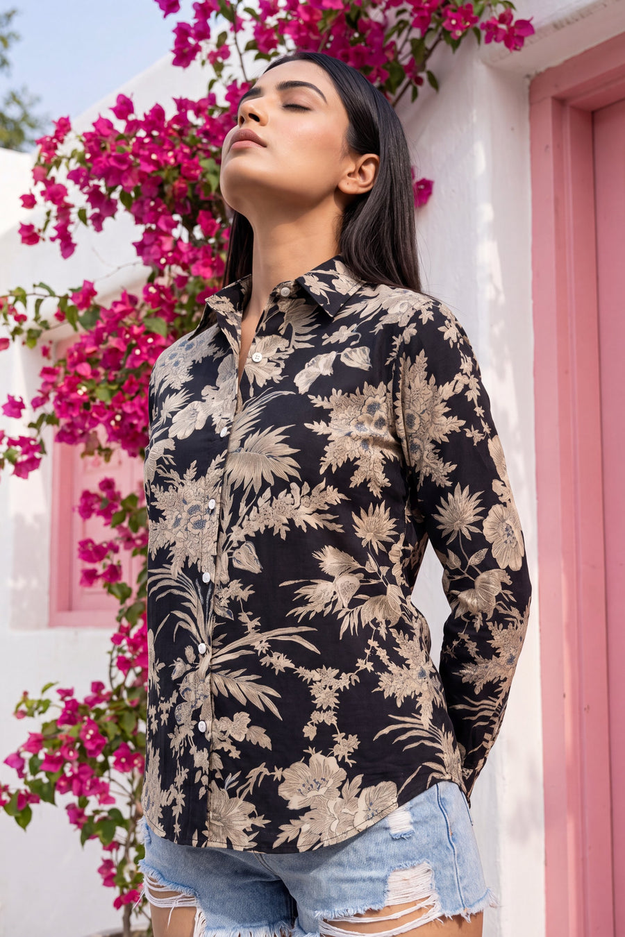 Ink Black Cotton Shirt — image 11