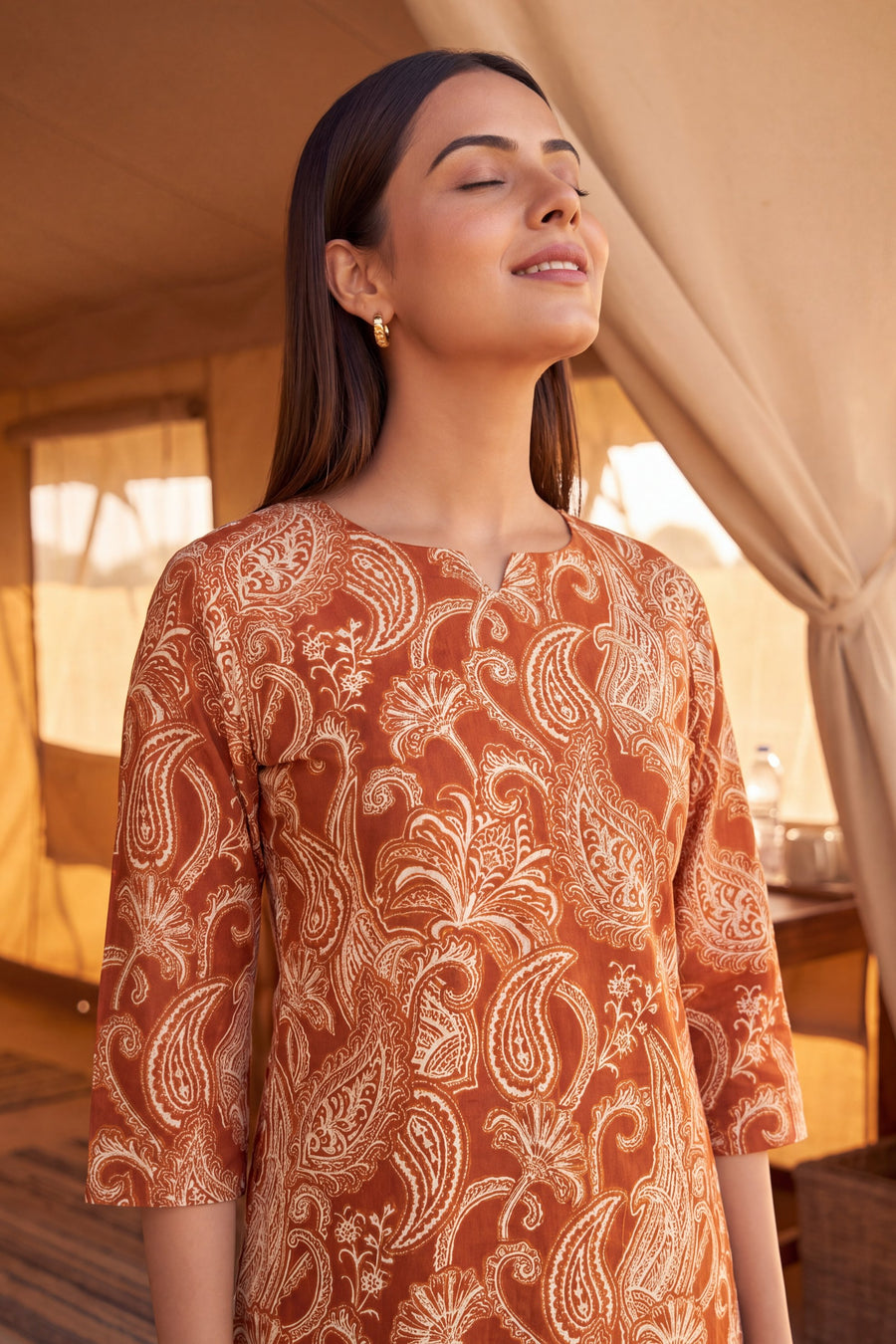 Copper Paisley Cotton Co-ord Set — image 12