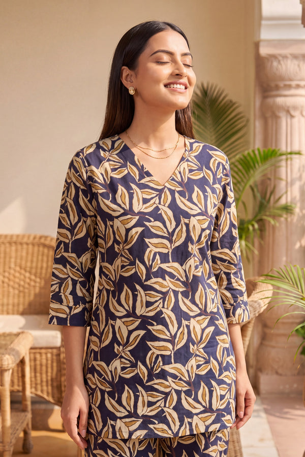 Harbour Trellis Blue Cotton Co-ord Set