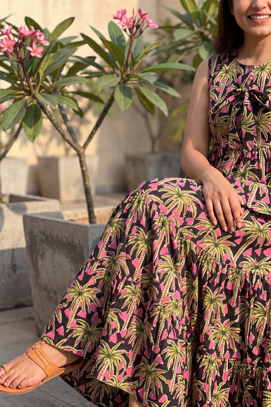 Noir Tiered Cotton Skirt Set — image 8