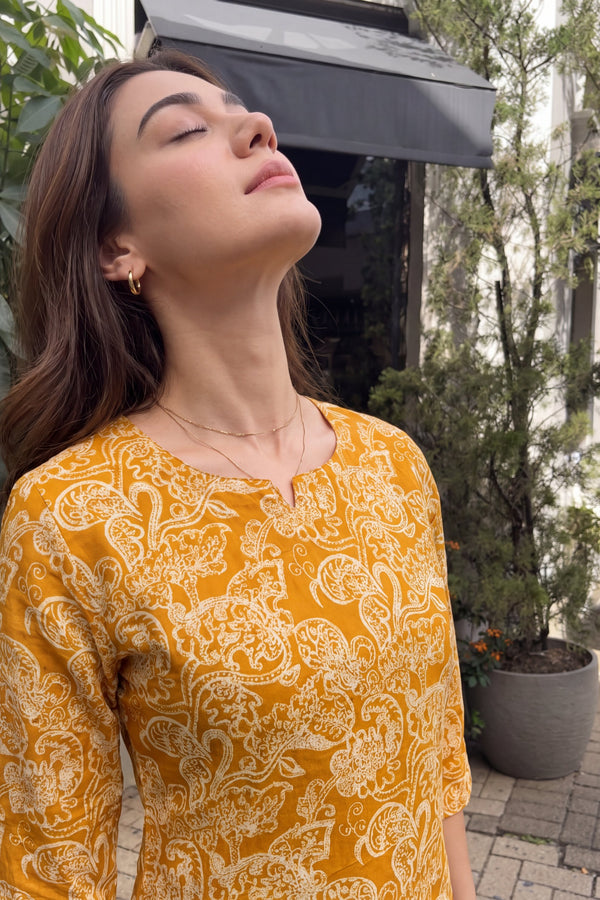 Marigold Paisley Cotton Co-ord Set