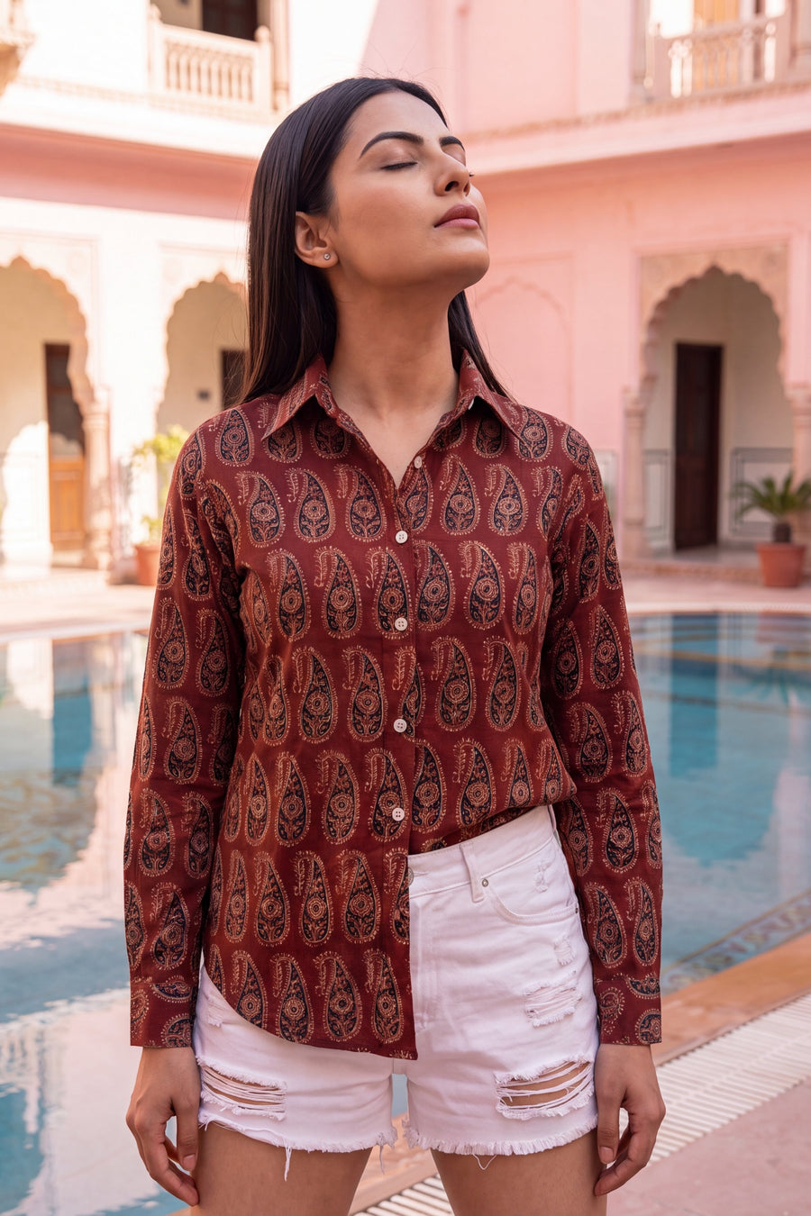 Garnet Maroon Cotton Shirt — image 10