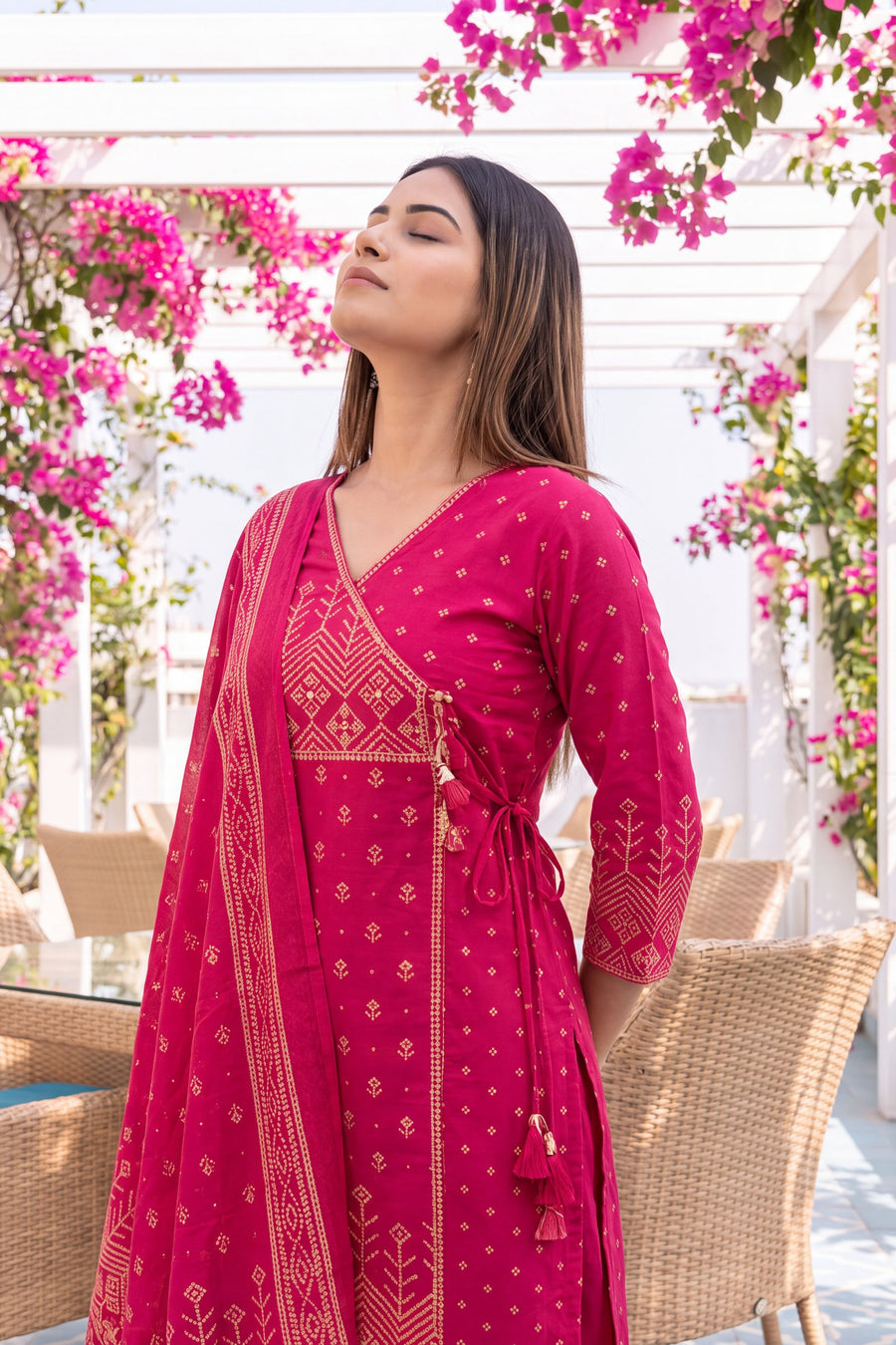 Petal Haven Cotton Dupatta Set — image 5
