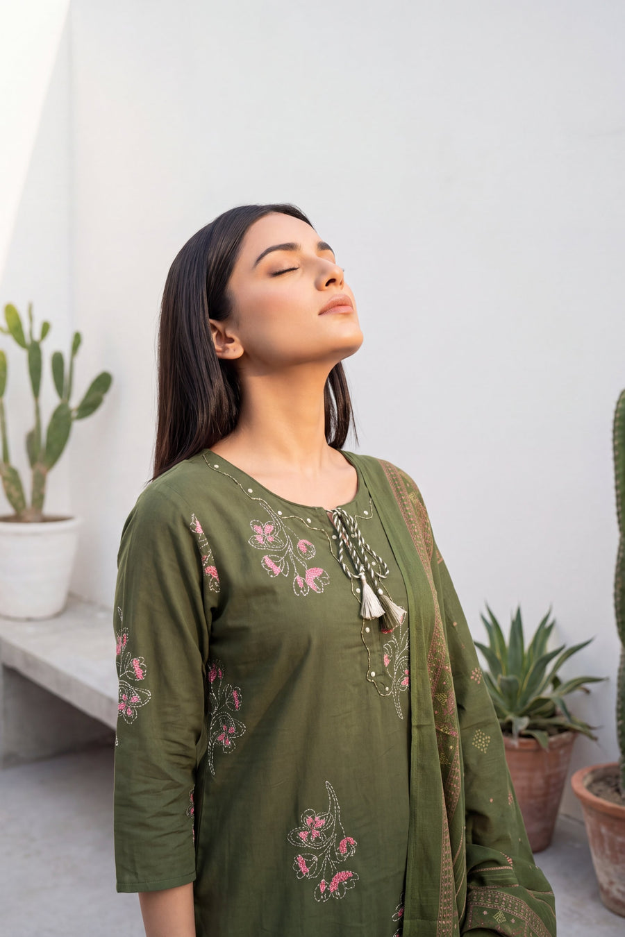 Pine Glade Cotton Dupatta Set — image 6