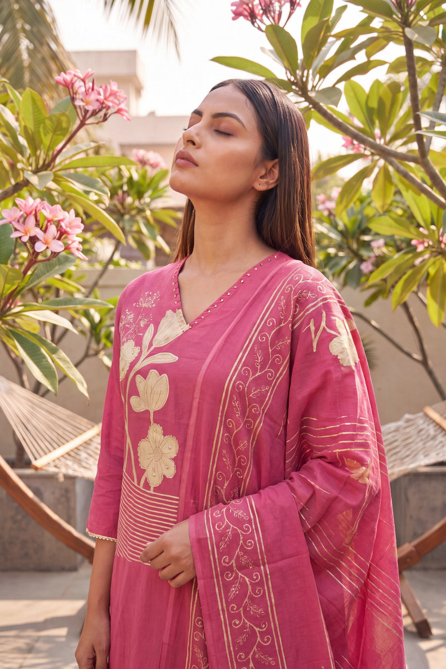 Rose Quartz Cotton Dupatta Set — image 8