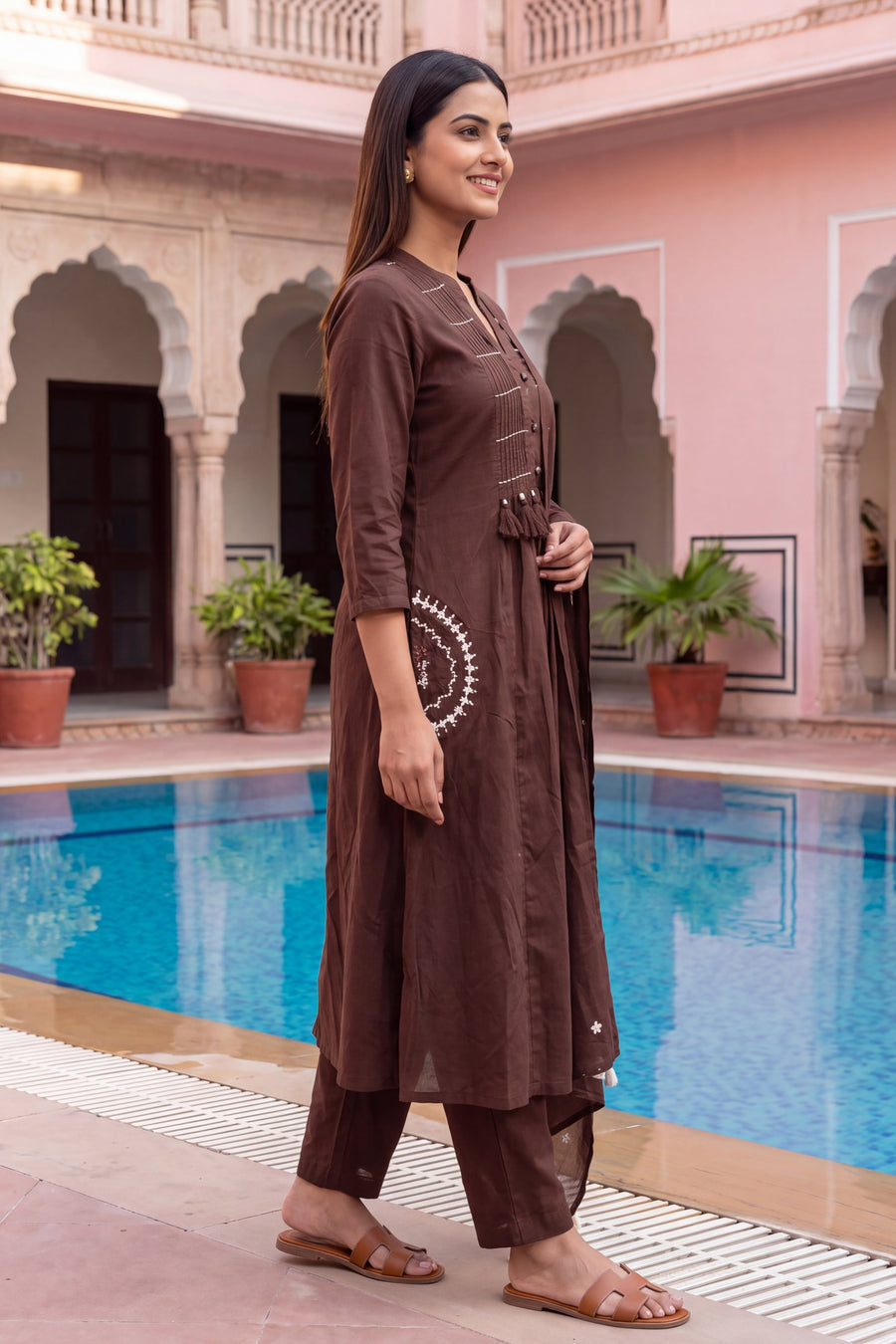 Umber Vale Cotton Dupatta Set — image 7