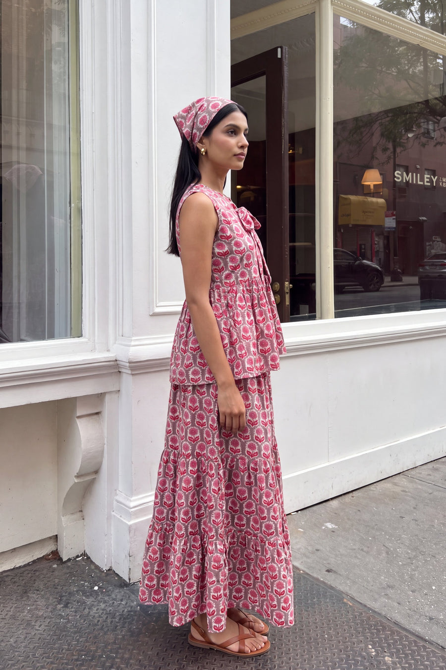 Violet Tiered Cotton Skirt Set — image 10