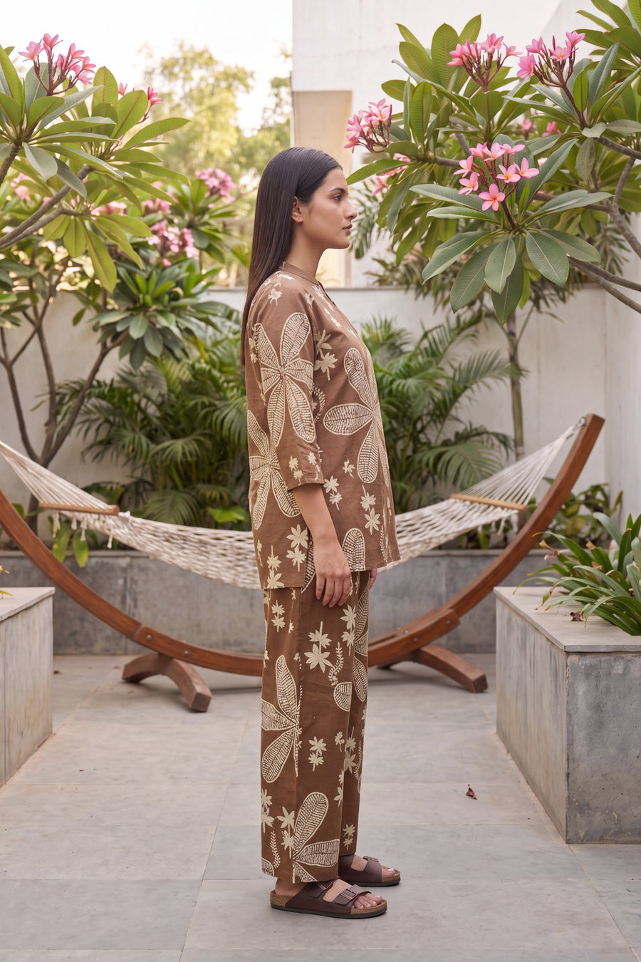 Walnut Brown Cotton Angrakha Co-ord Set — image 13