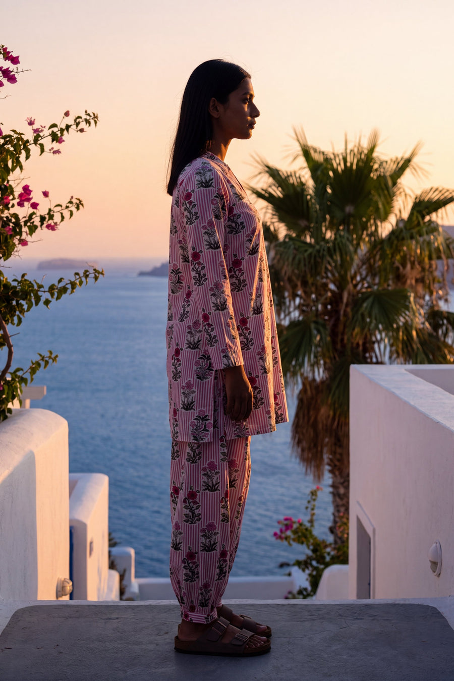 Pearl Dawn Cotton Farshi Salwar Set — image 11