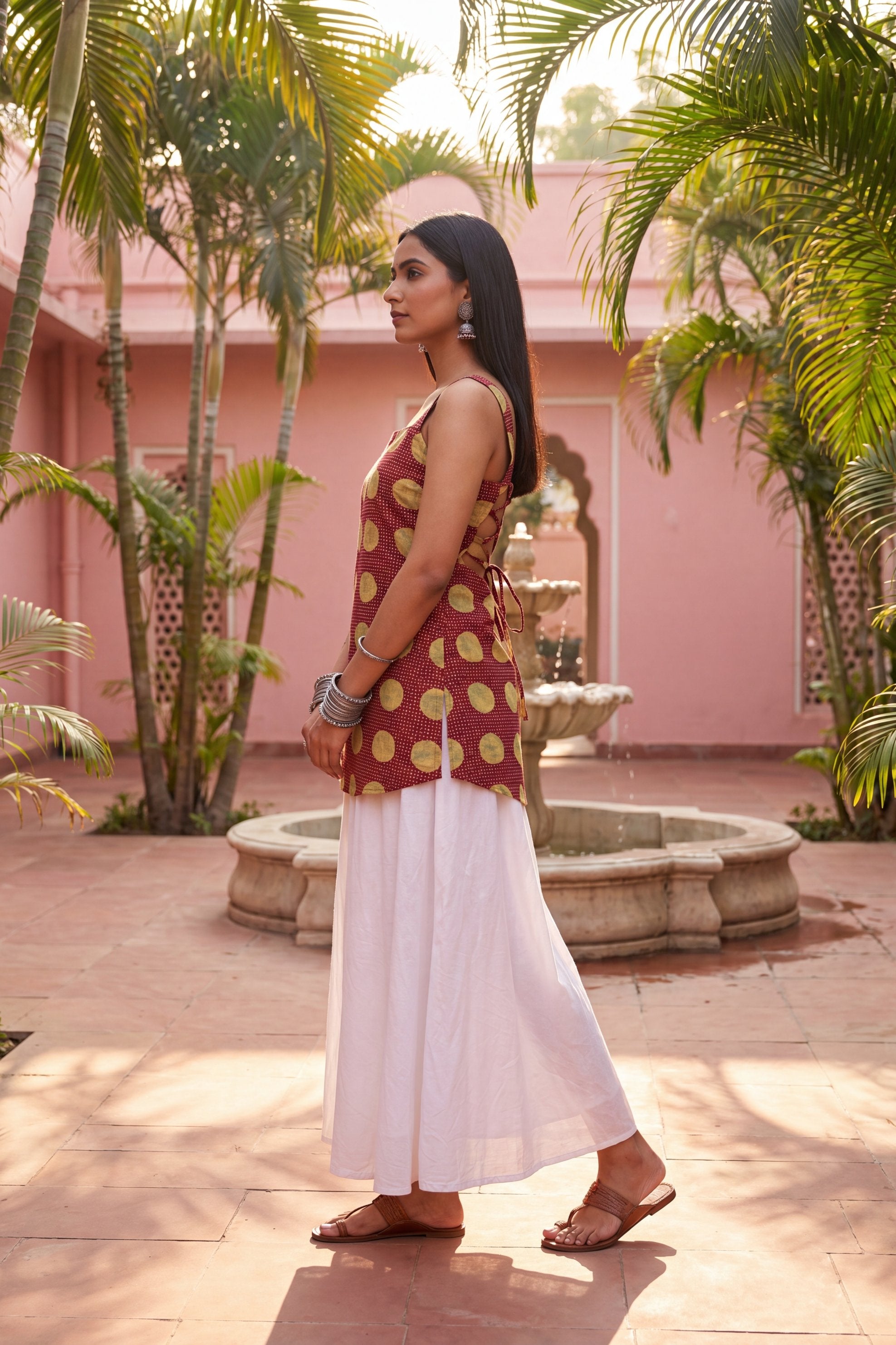 Plum Mist Square Neck Cotton Top