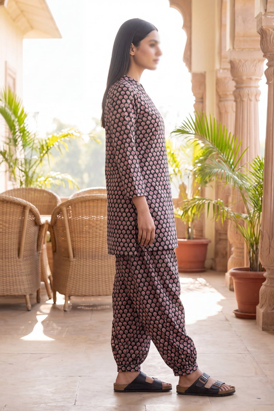 Onyx Ripple Cotton Farshi Salwar Set — image 10