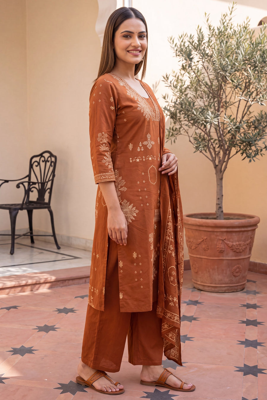 Amber Grove Cotton Dupatta Set — image 8