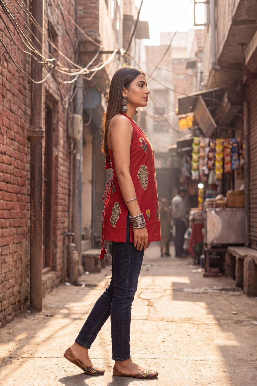 Burgundy Sonata Halter Cotton Top — image 13