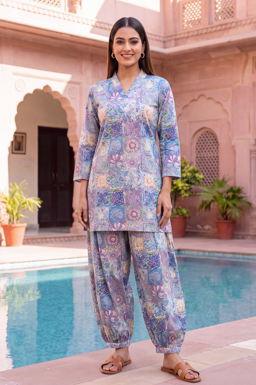 Amethyst Trail Cotton Farshi Salwar Set — image 3