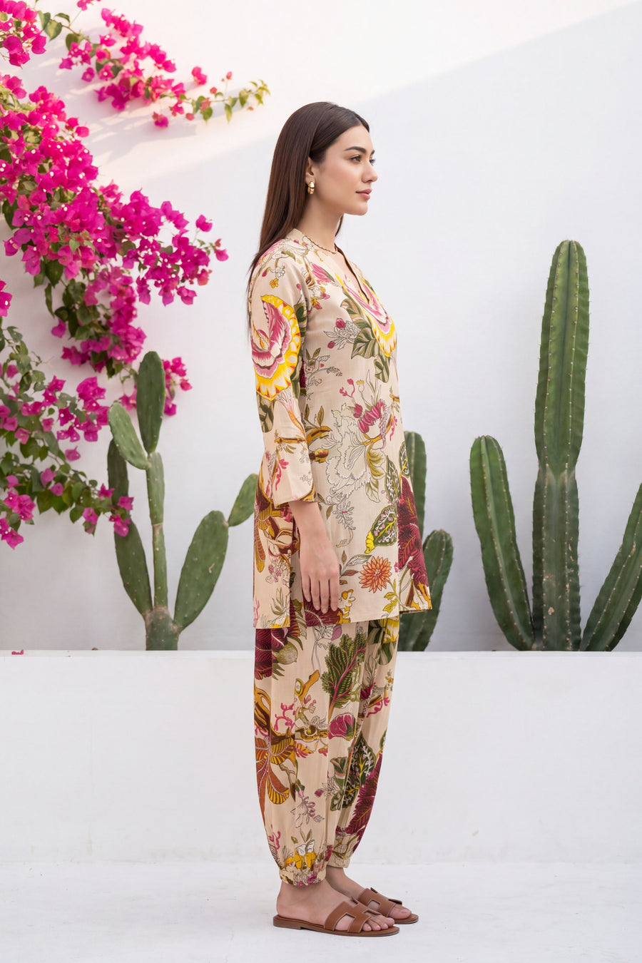 Ivory Bloom Cotton Farshi Salwar Set — image 9