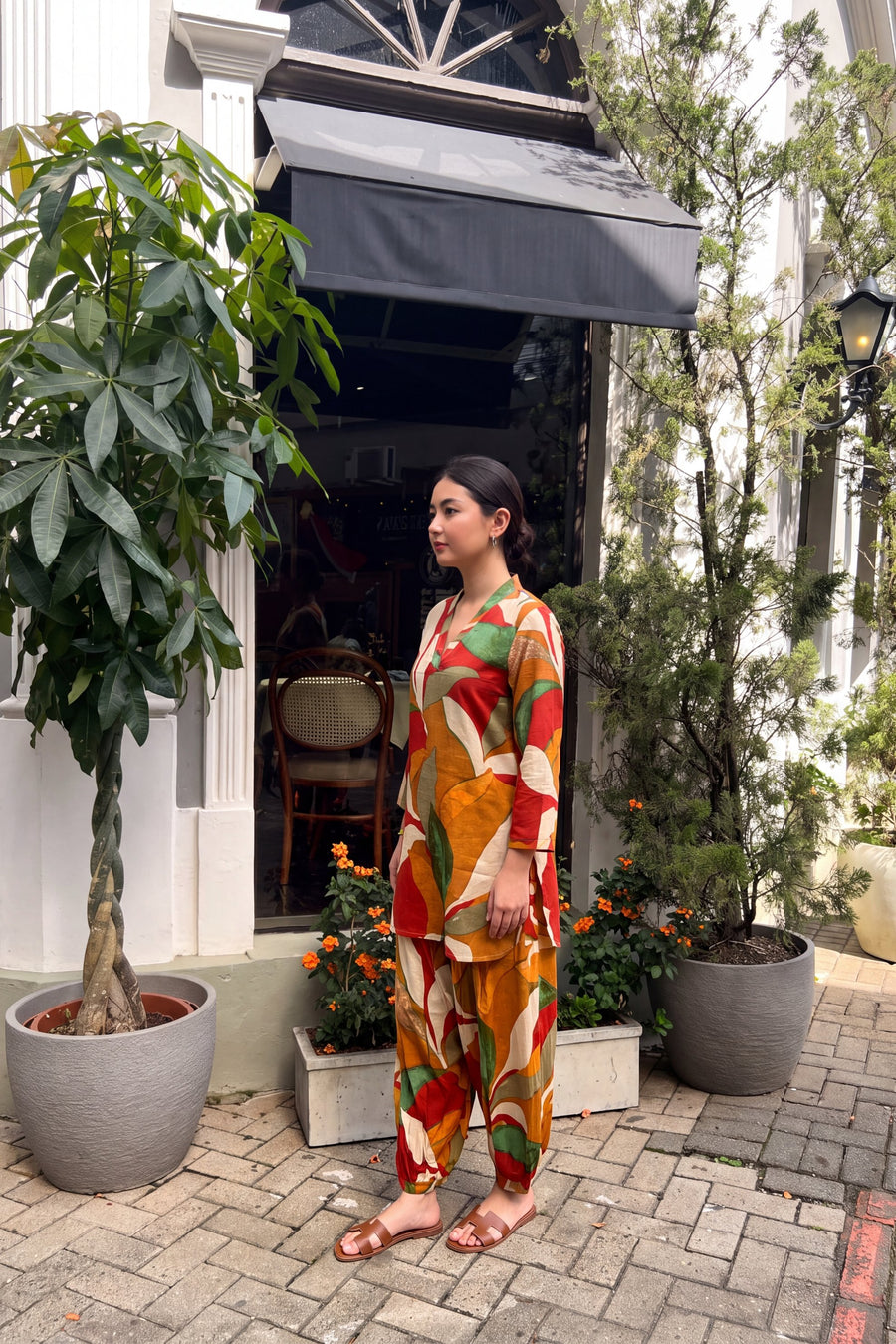 Ember Foliage Cotton Farshi Salwar Set — image 12