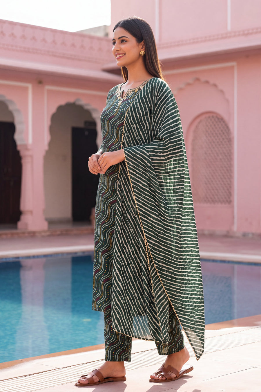 Fernwood Lantern Cotton Dupatta Set — image 8