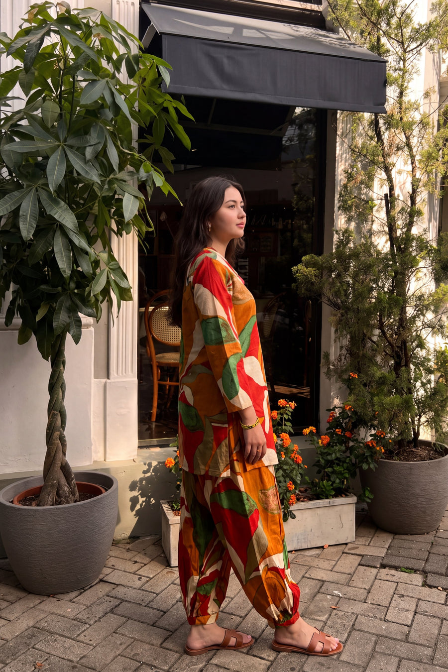 Ember Foliage Cotton Farshi Salwar Set — image 11
