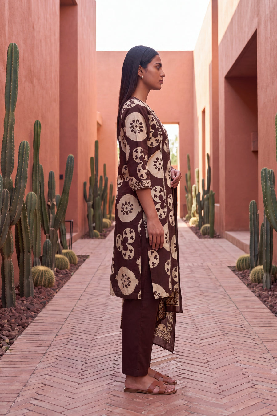 Cocoa Dune Cotton Dupatta Set — image 7