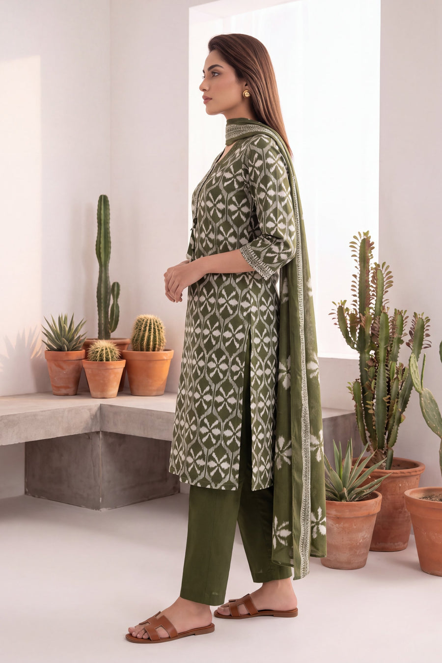 Clover Dell Cotton Dupatta Set — image 7