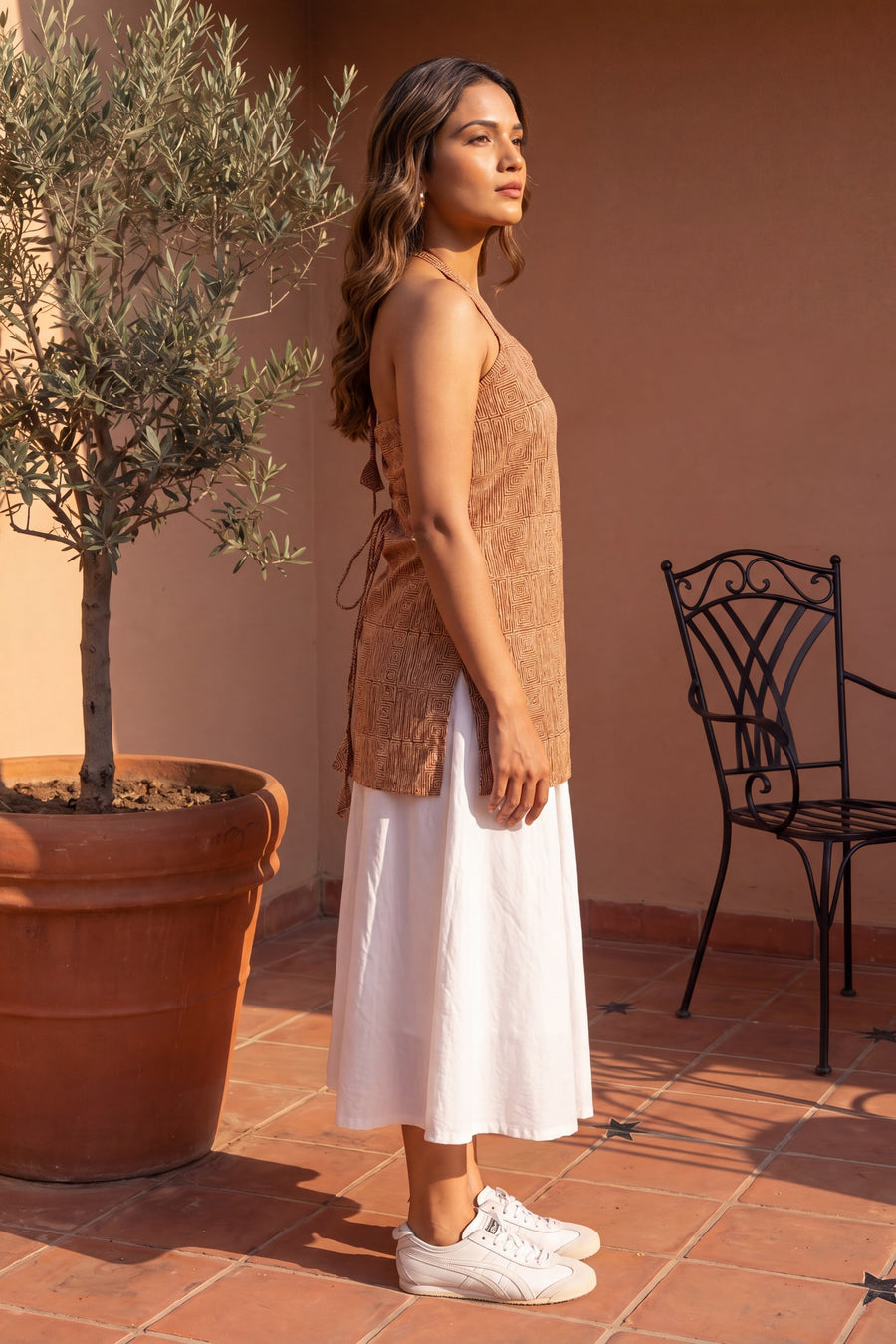 Mulberry Velvet Halter Cotton Top — image 16