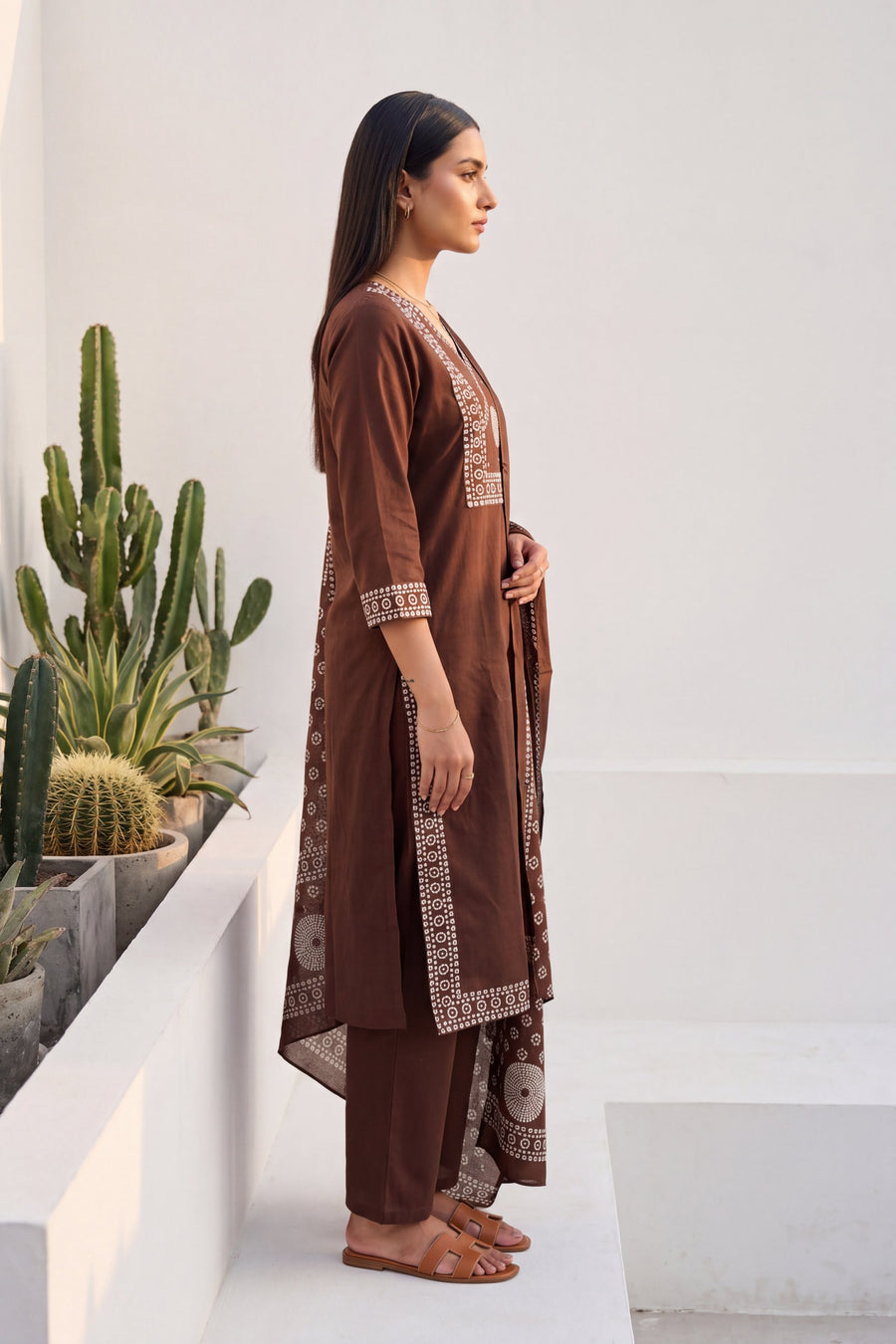 Toffee Ridge Cotton Dupatta Set — image 6