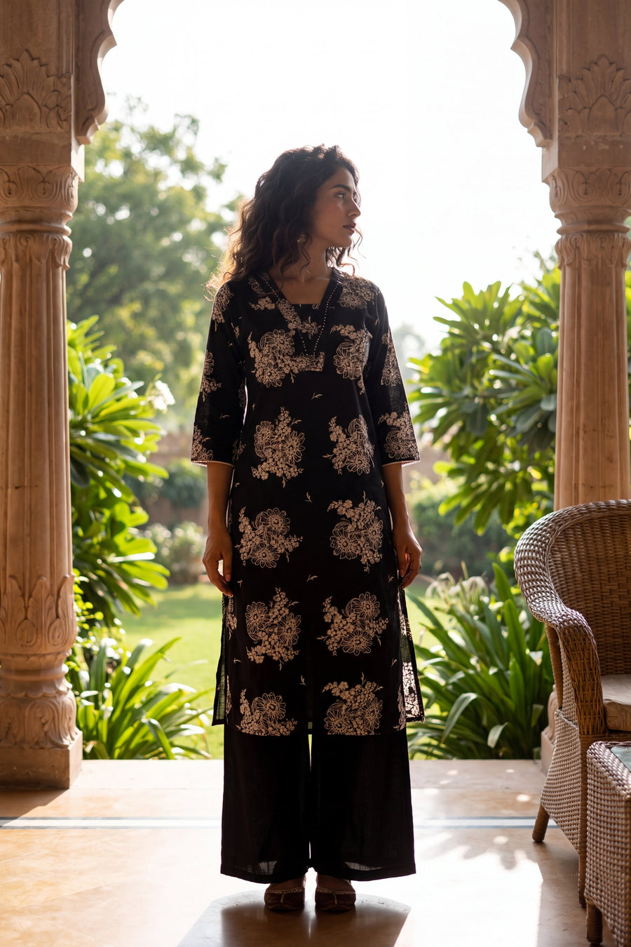 Pantheon Onyx Cotton Dupatta Set — image 10
