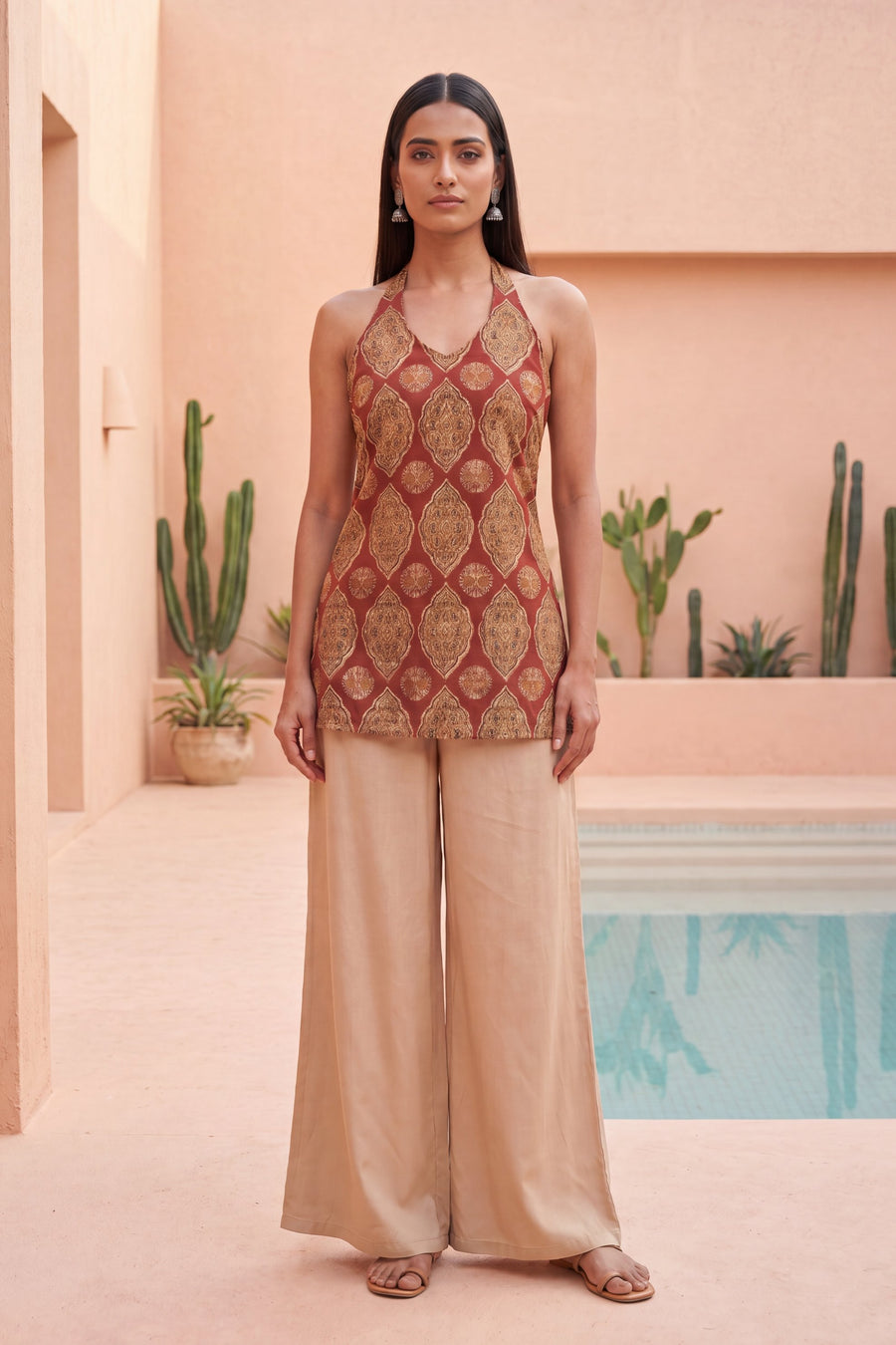 Cabernet Reverie Halter Cotton Top — image 19