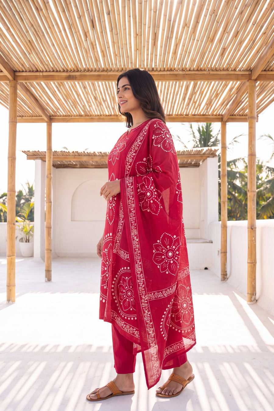 Blush Garden Cotton Dupatta Set — image 8