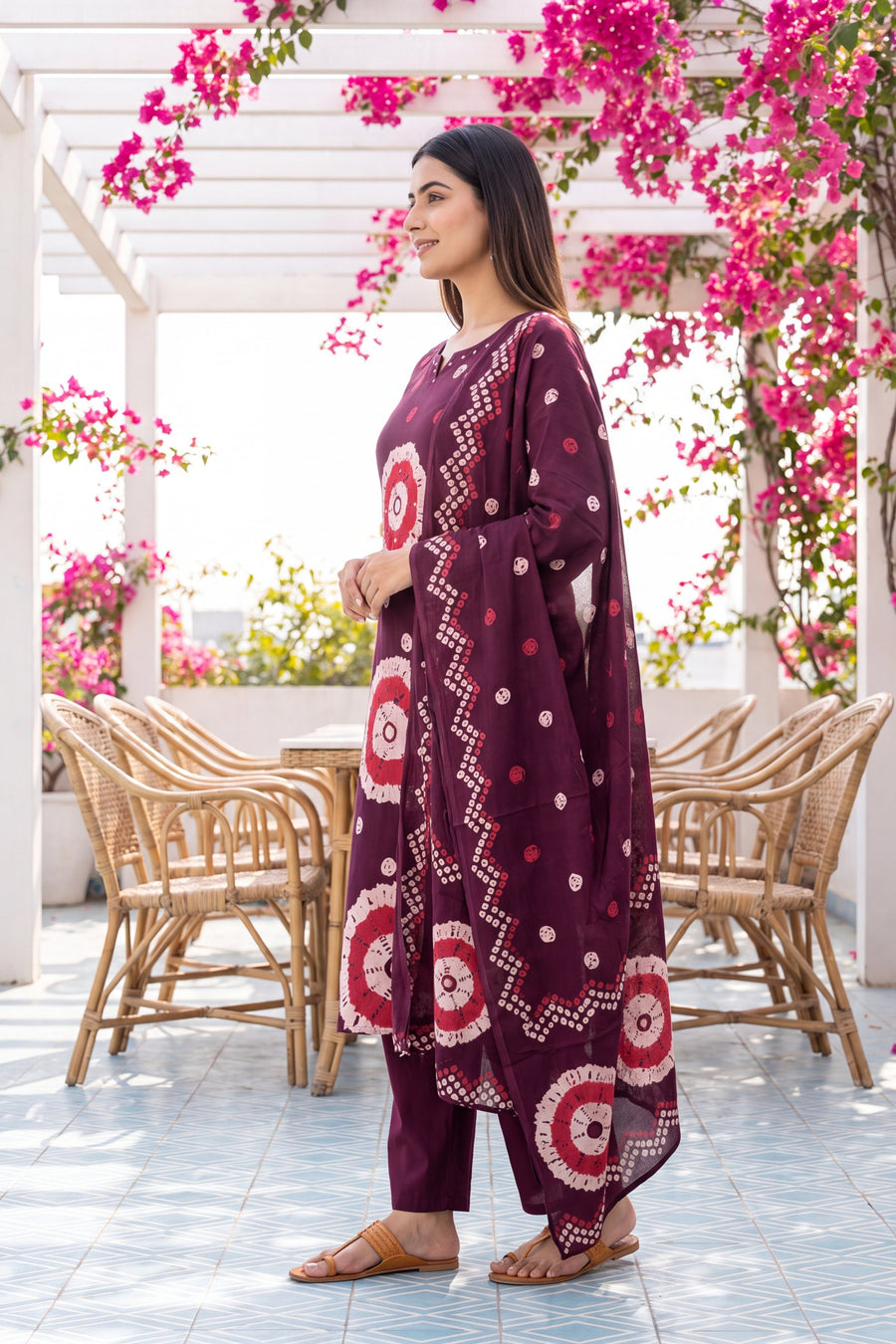 Violet Haven Cotton Dupatta Set — image 7