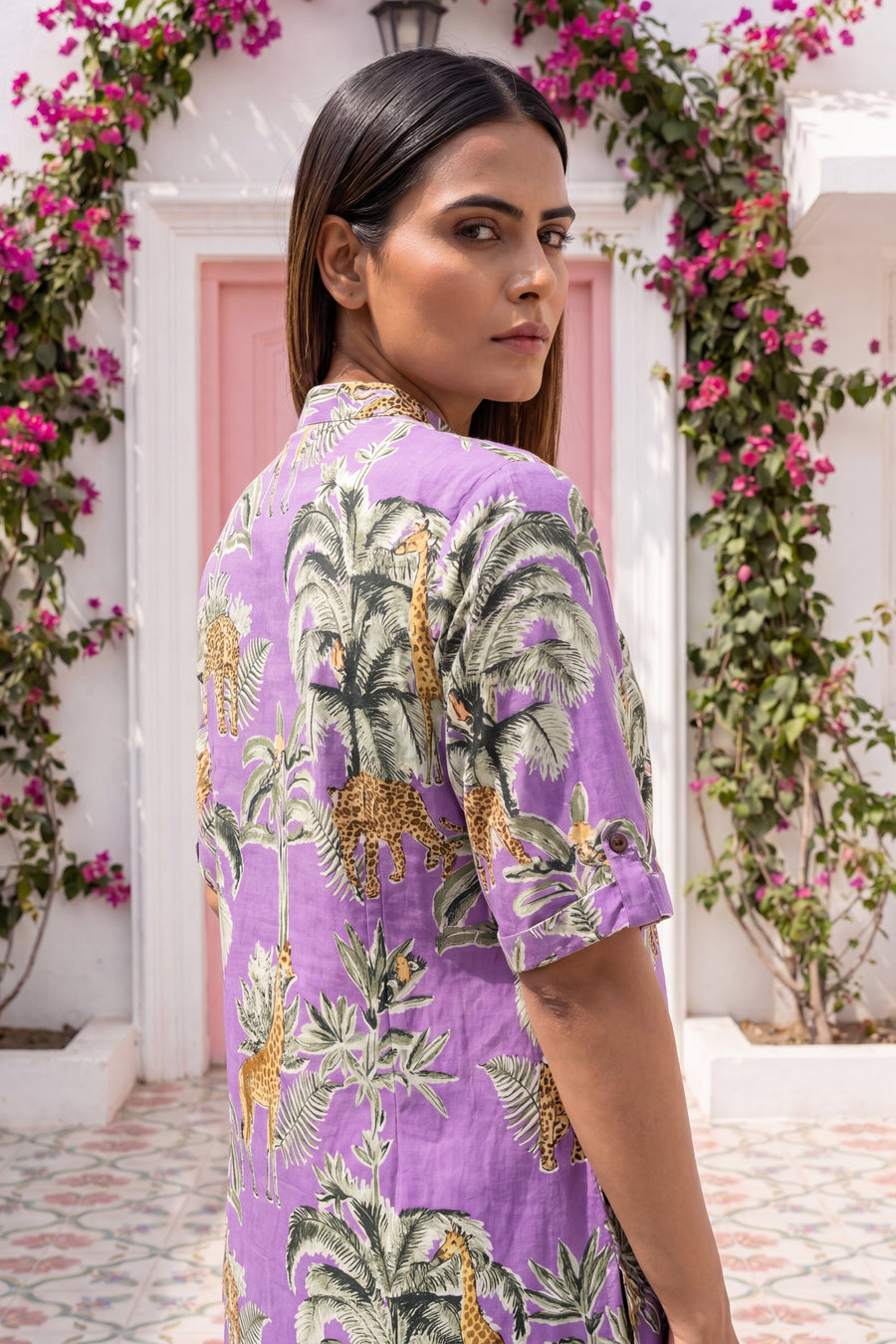 Twilight Mauve Mandarin Cotton Co-ord Set — image 10